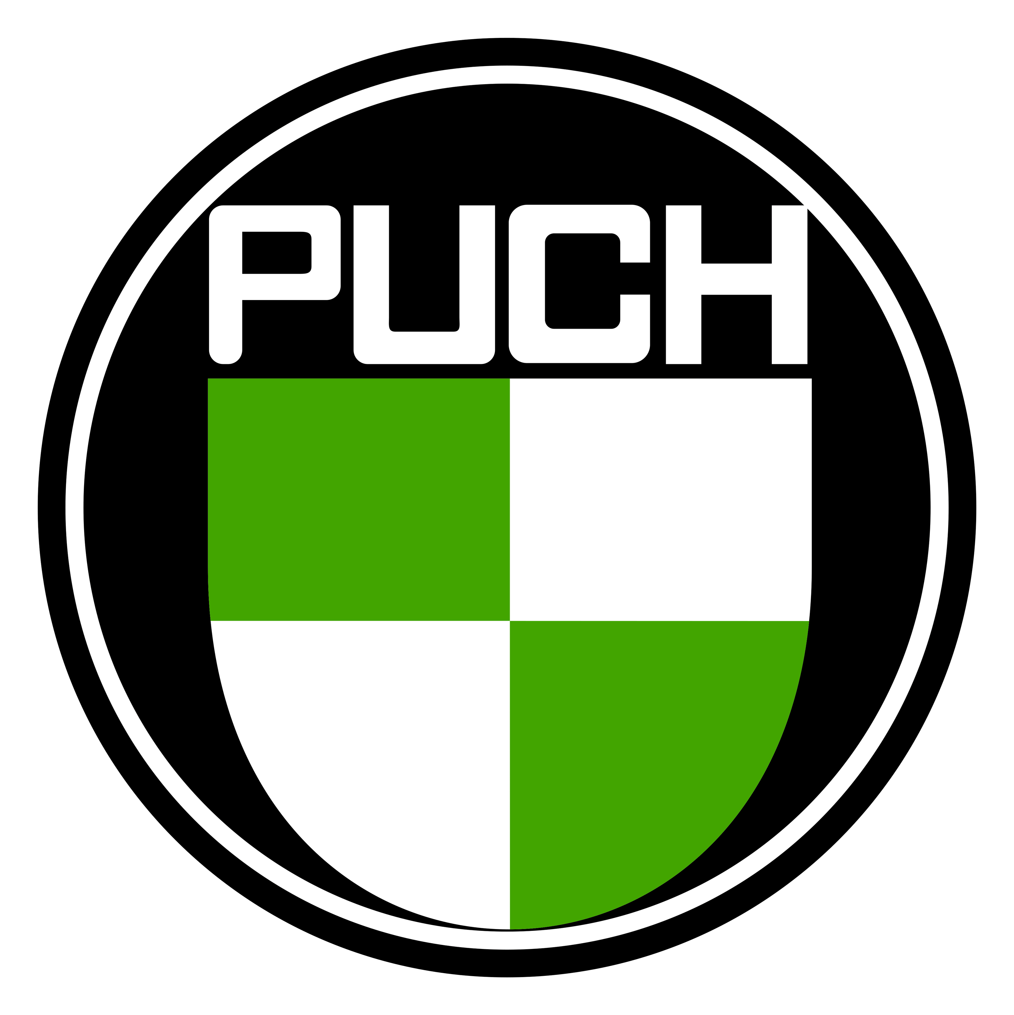Puch logo on a transparent background