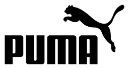 Puma logo, black version, on a transparent background