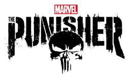 Punisher logo, black version, on a transparent background