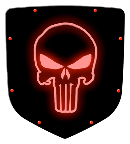 Punisher logo, icon version, on a transparent background