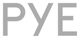 Pye logo, monochrome version, on a transparent background