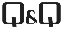Q and Q logo, black version, on a transparent background