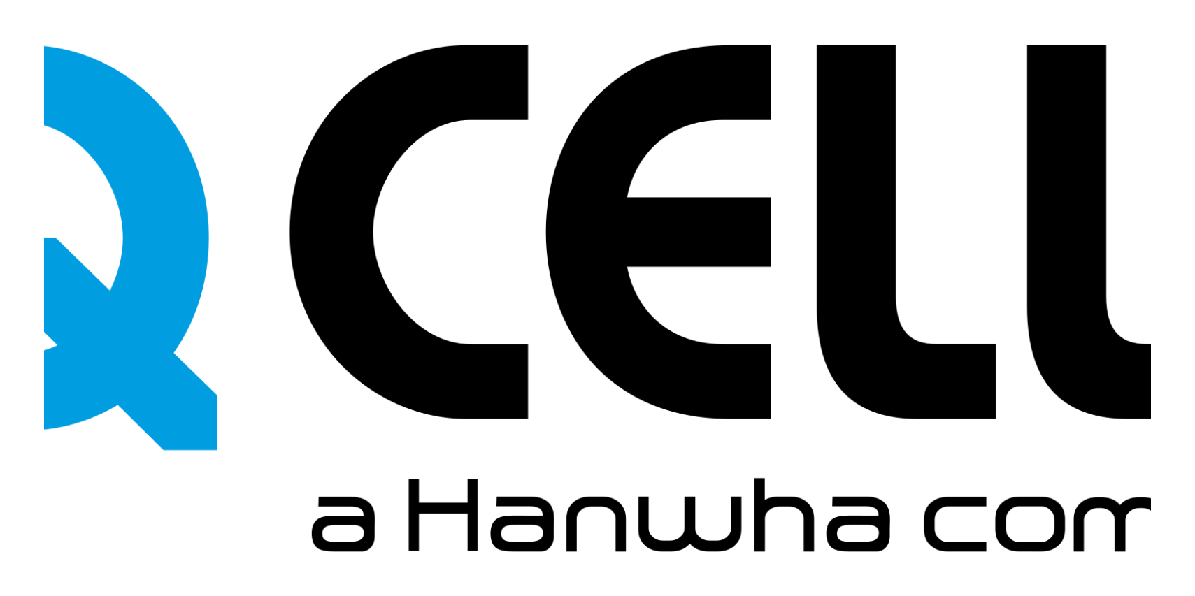 Q Cells logo on a transparent background