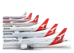 Qantas Airlines logo, horizontal version, on a transparent background