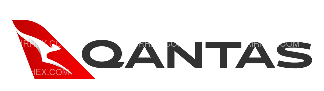 Qantas Airlines logo on a transparent background