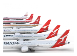 Qantas logo, horizontal version, on a transparent background
