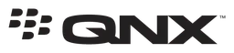 QNX logo, black wordmark version, on a transparent background