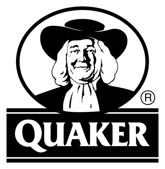 Quaker logo, monochrome icon version, on a transparent background