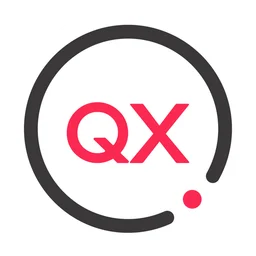 Quarkxpress logo, white icon version, on a transparent background