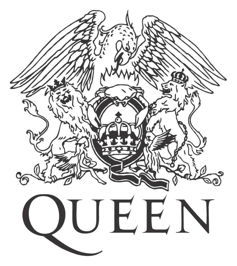 Queen Band logo, black icon version, on a transparent background