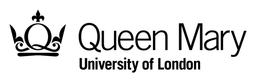 Queen Mary logo, black wordmark version, on a transparent background
