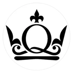 Queen Mary logo, white icon version, on a transparent background