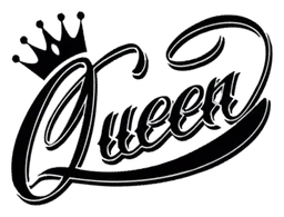 Queen logo, black version, on a transparent background