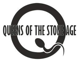Queens of the Stone Age logo, black version, on a transparent background