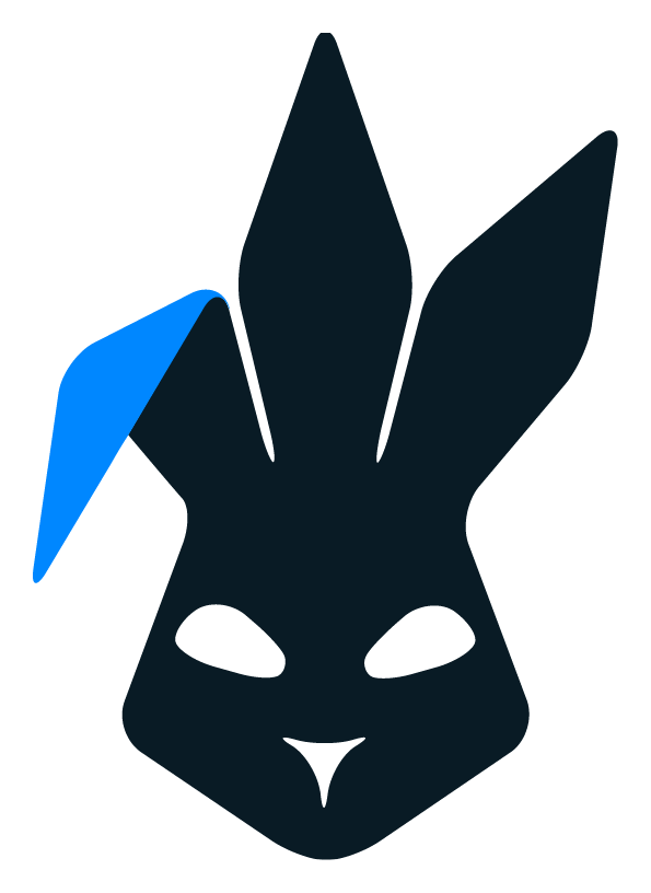 Rabbit Content logo, black version, on a transparent background