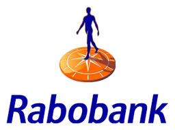 Rabobank logo, horizontal version, on a transparent background
