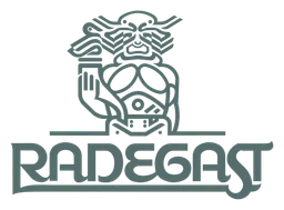 Radegast logo, monochrome version, on a transparent background