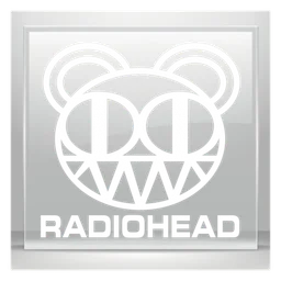 Radiohead logo, white icon version, on a transparent background