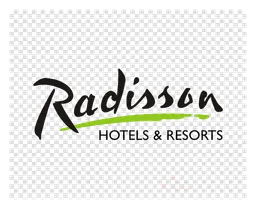 Radisson logo, white icon version, on a transparent background