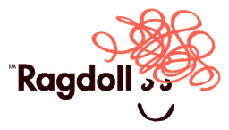 Ragdoll logo, horizontal version, on a transparent background