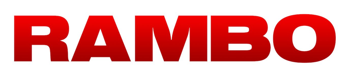 Rambo logo on a transparent background