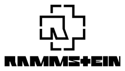 Rammstein logo, black version, on a transparent background