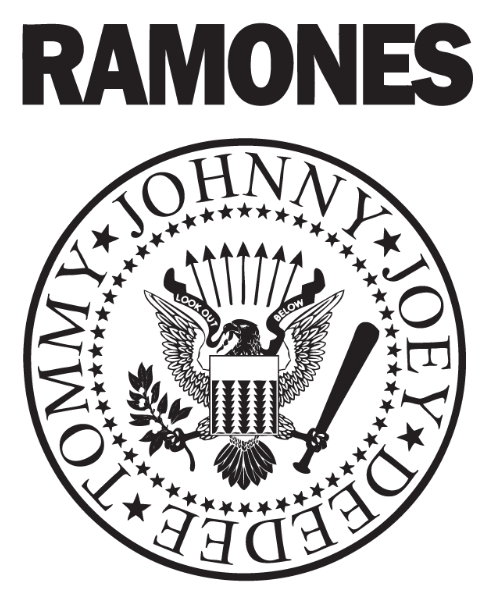 Ramones logo, black icon version, on a transparent background