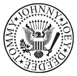 Ramones logo, monochrome icon version, on a transparent background
