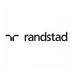 Randstad logo, white icon version, on a transparent background