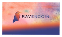 Ravencoin logo, horizontal version, on a transparent background