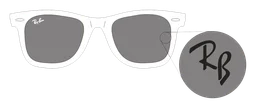 Ray Ban logo, monochrome wordmark version, on a transparent background