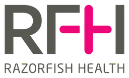 Razorfish logo, horizontal version, on a transparent background