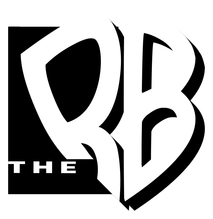 RB logo, monochrome icon version, on a transparent background