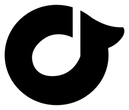 Rdio logo, black icon version, on a transparent background