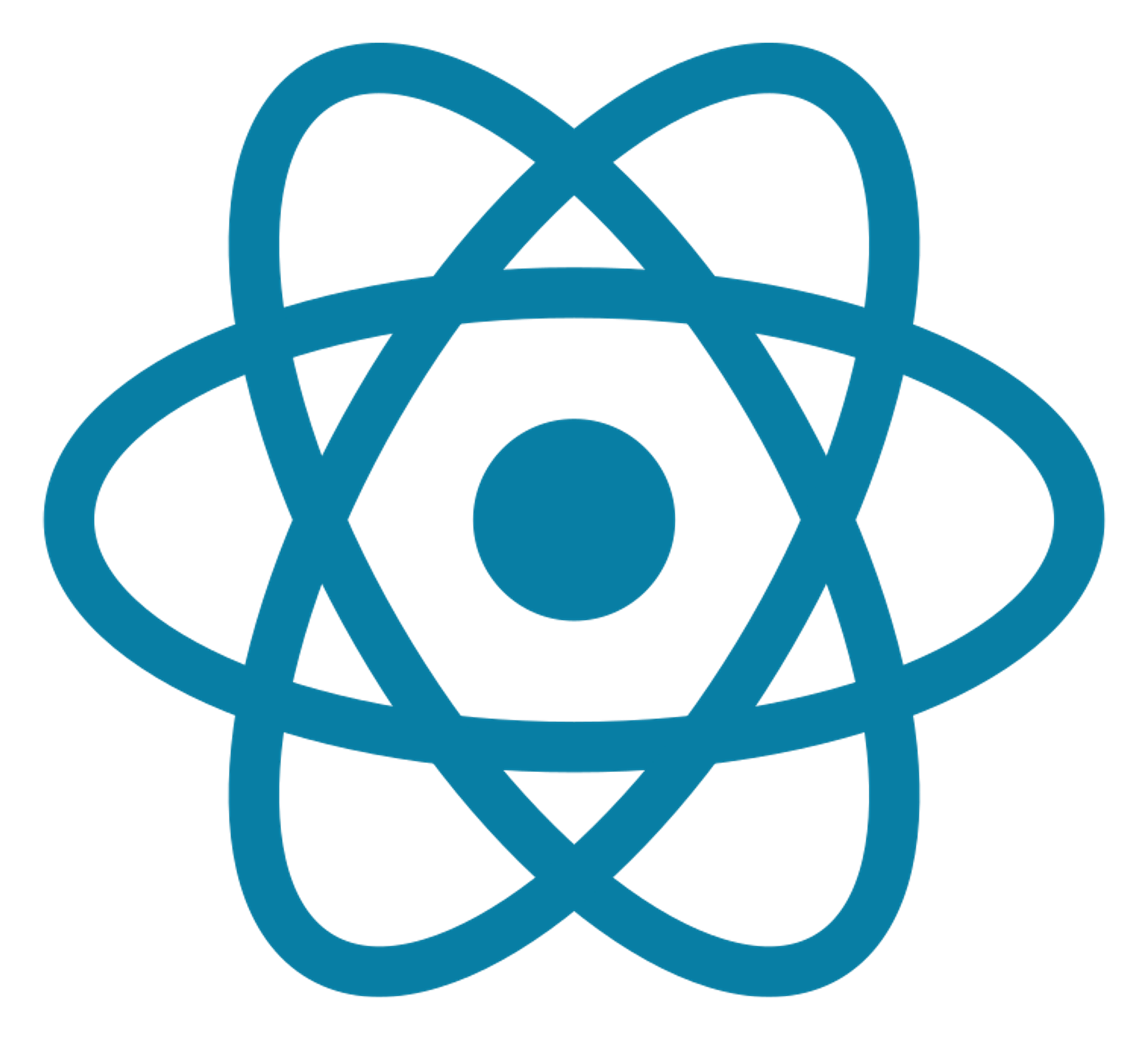 React logo on a transparent background
