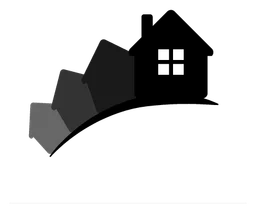 Real Estate logo, black version, on a transparent background