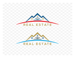 Real Estate logo, horizontal version, on a transparent background