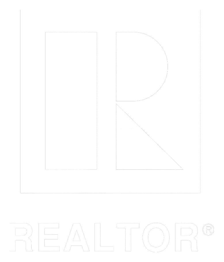 Realtor logo, white icon version, on a transparent background