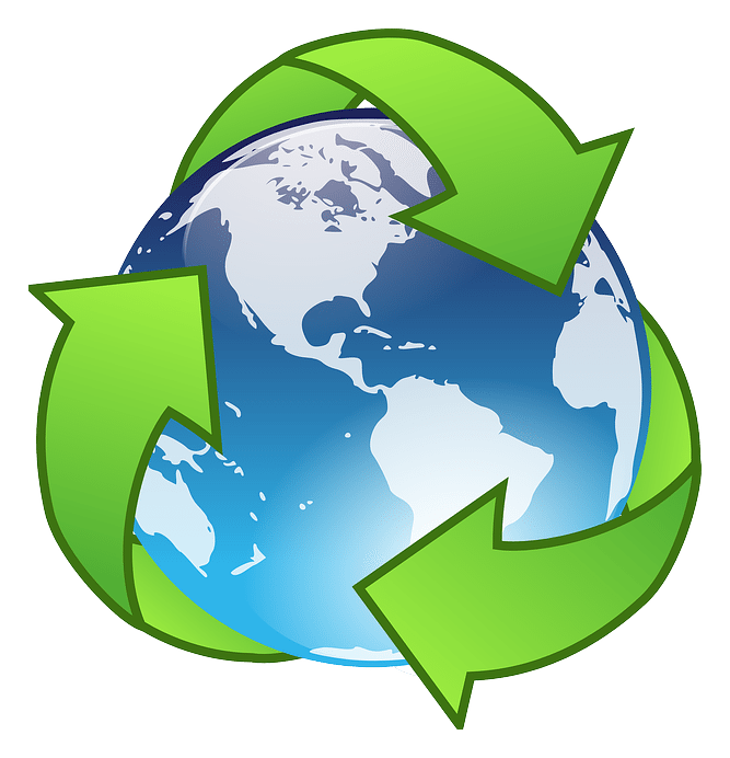 Recycling logo on a transparent background