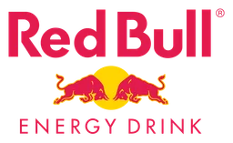 Red Bull logo, horizontal version, on a transparent background