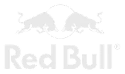Red Bull logo, white version, on a transparent background