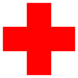 Red Cross logo, icon version, on a transparent background