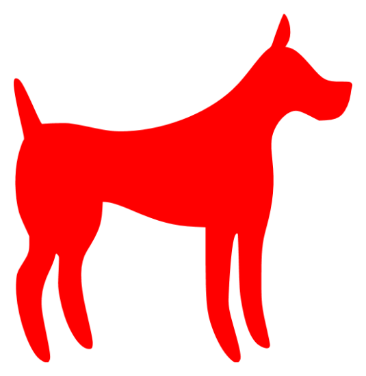 Red Dog logo, icon version, on a transparent background