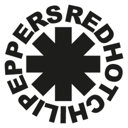 Red Hot Chili Peppers logo, black icon version, on a transparent background