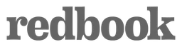 Redbook logo, monochrome wordmark version, on a transparent background