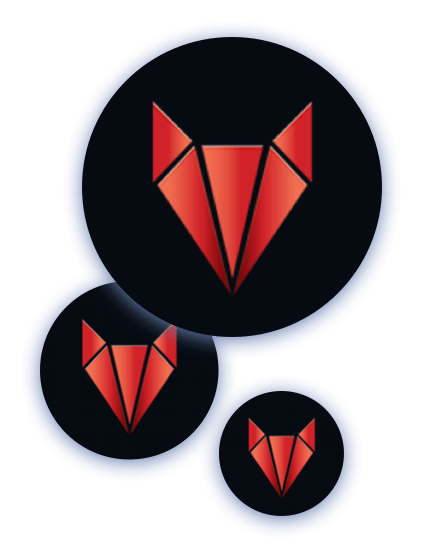 Redfox Labs logo, horizontal version, on a transparent background