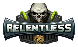 Relentless logo, monochrome version, on a transparent background
