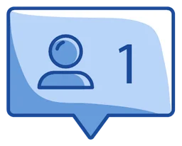 Request logo, icon version, on a transparent background