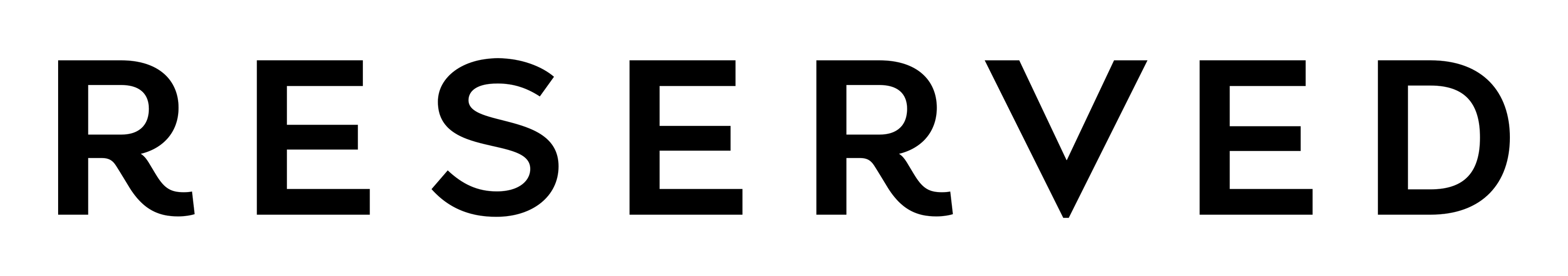 Reserved logo on a transparent background