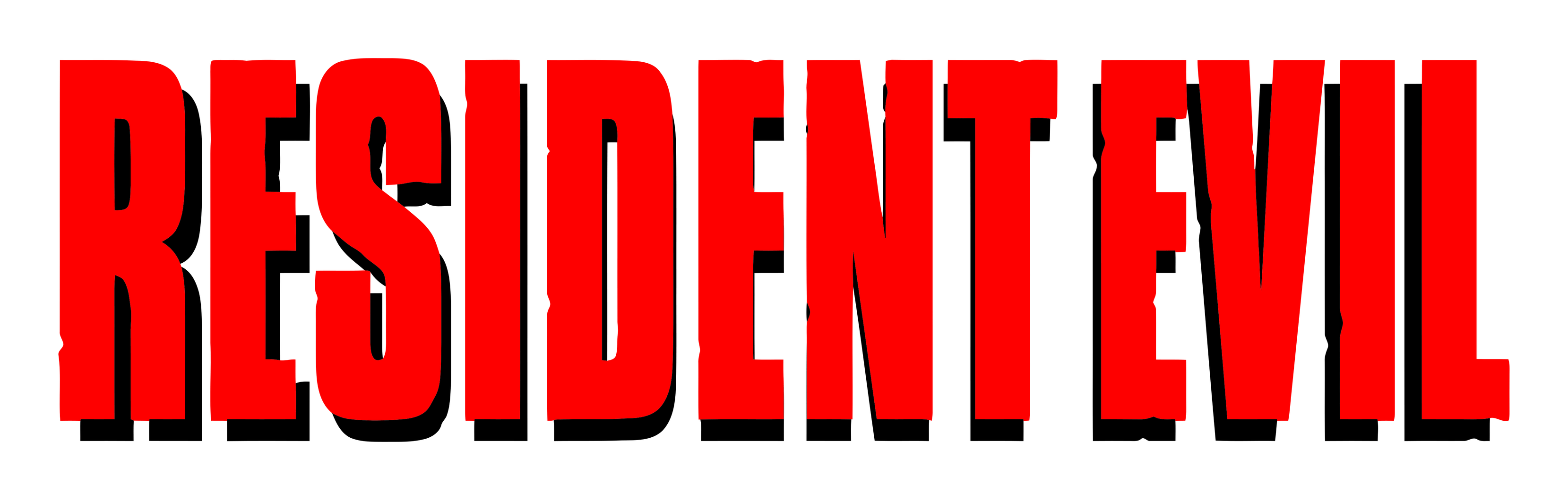 Resident Evil logo on a transparent background